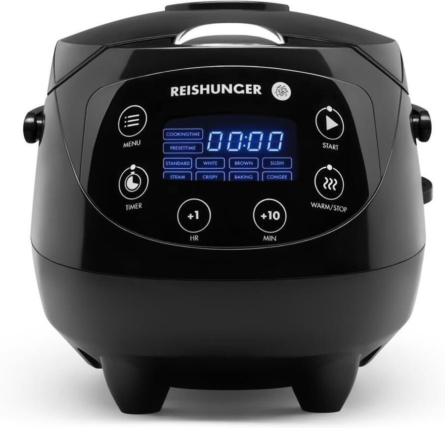 Lexium Store Multicooker Zwart 0 6 Liter Digitale Rijstkoker met 7-fasen Kooktechnologie Voor 1-3 Personen
