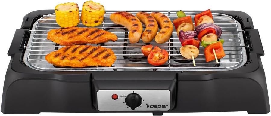 Lexium Store Plancha barbecue Zwart 41 5 x 24 cm Elektrische Grill met Instelbare Thermostaat Voor Gezinnen
