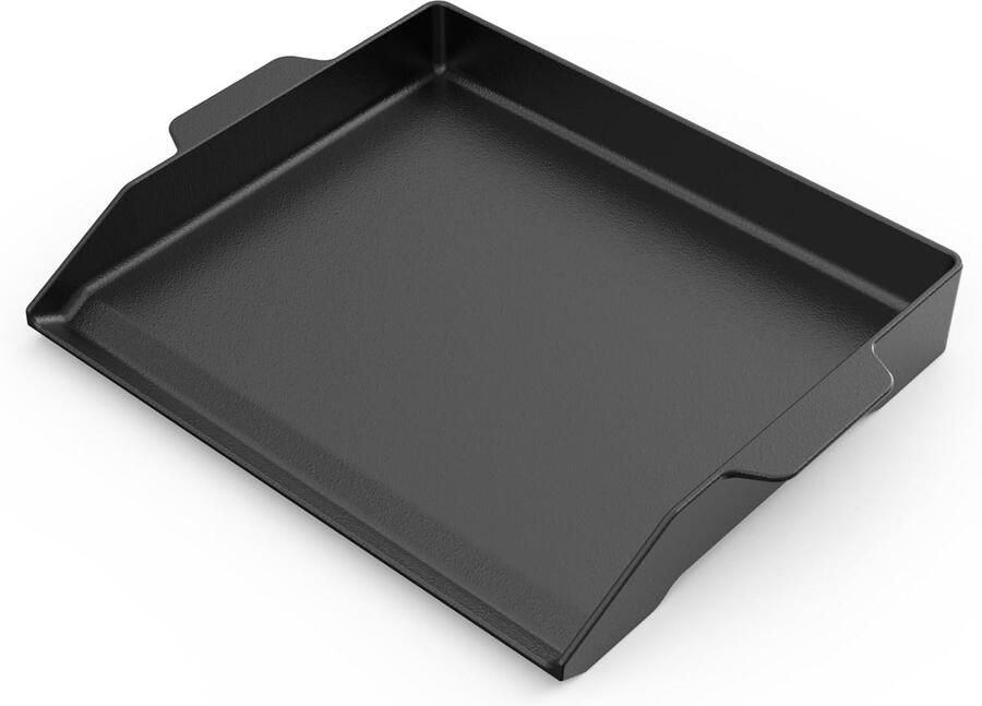 Lexium Store Plancha barbecue Zwart 47 2 x 35 5 cm Gietijzeren Grillplaat met Handvatten Universeel Gebruik