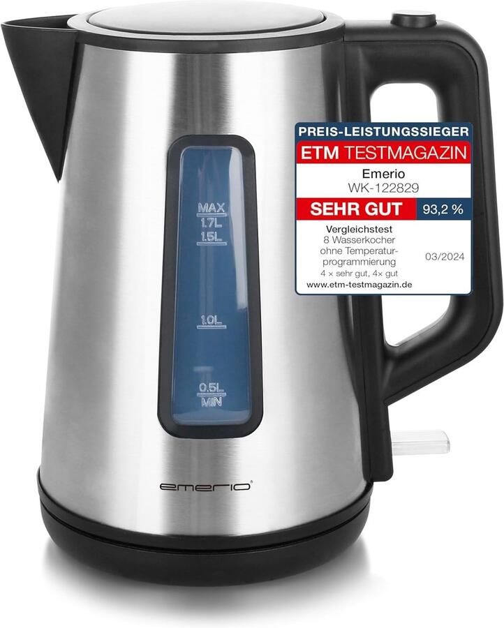 Lexium Store Retro waterkoker RVS en kunststof 1 7 liter 2200 W Voor middelgrote huishoudens en kantoren