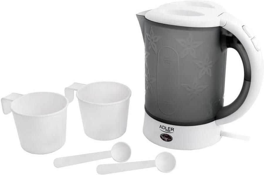 Lexium Store Retro waterkoker Wit 0 6 Liter Kunststof Elektrische Waterkoker Voor Thuisgebruik