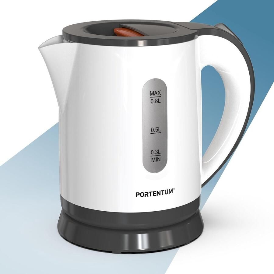 Lexium Store Retro waterkoker Wit 0 8 L BPA-vrij kunststof Compact elektrisch model voor thuisgebruik
