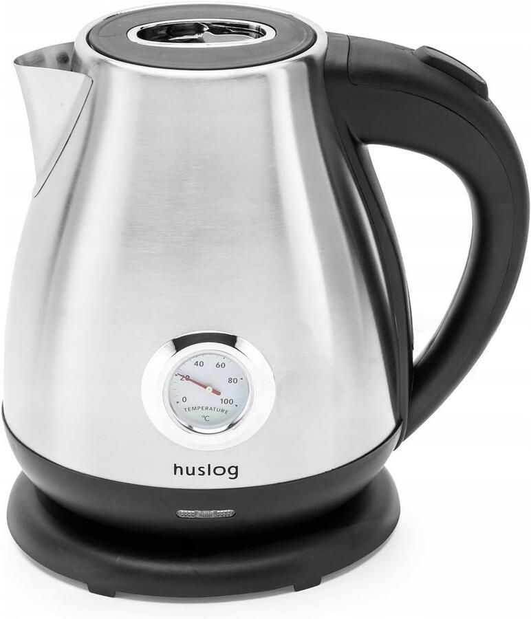 Lexium Store Retro waterkoker Zilver 1 7 Liter Roestvrij Staal met Temperatuurmeter Voor Thuisgebruik