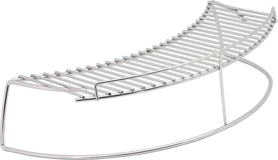 Lexium Store Warmteverdeler voor gasgrill Chroom 45 x 14 x 10 cm Verchroomd Stalen Warmhoudrooster Universeel voor Barbecue en Kamado