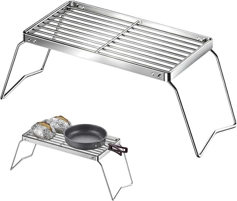 Lexium Store Warmteverdeler voor gasgrill Zilver 30 x 16 cm Roestvrij Stalen Draagbaar Grillrooster Voor Outdoor Gebruik