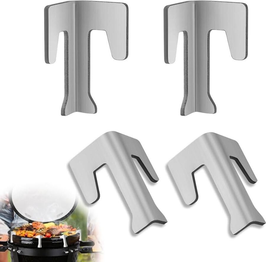 Lexium Store Warmteverdeler voor gasgrill Zilver Roestvrij Staal Universele Afstandhouders voor Grillplaten Voor Barbecue en Vuurton