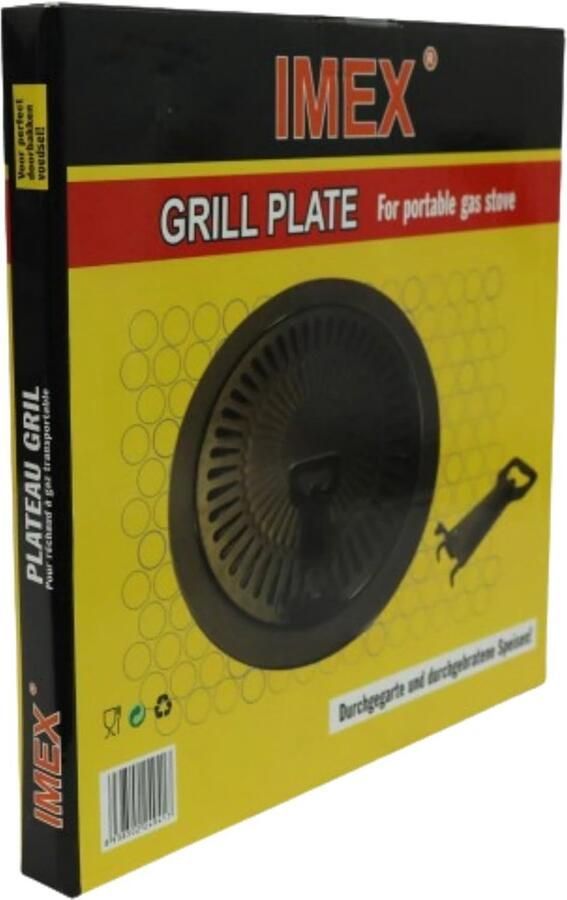 Lexium Store Warmteverdeler voor gasgrill Zwart Ø 32 cm Anti-aanbak Grillplaat van Metaal Voor Camping