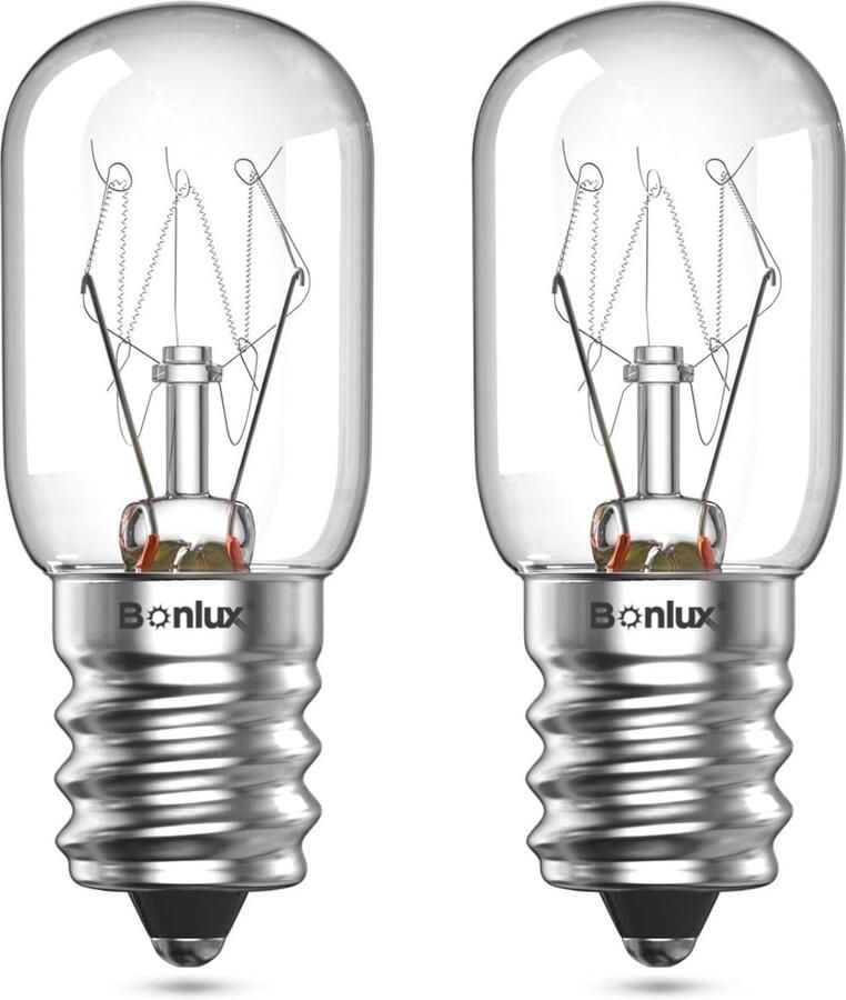 Lexium Store Zoutlamp 2 x 5 cm E14 Zoutgloeilampen 300°C Dimbaar Voor Oven en Decoratieve Verlichting