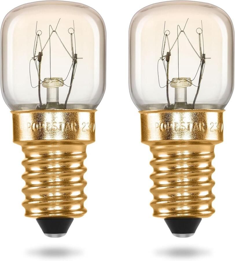 Lexium Store Zoutlamp Ovenlamp Warm wit E14 40W 430lm Set van 2 warm witte lampen voor ovens en meer