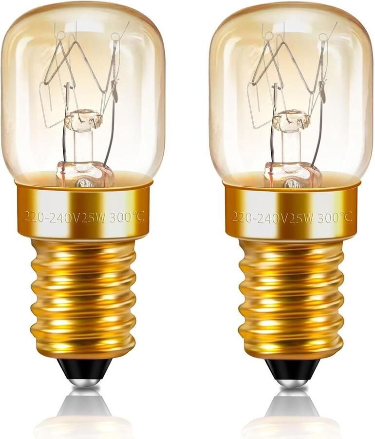 Lexium Store Zoutlamp Warm Wit Diameter 22 mm Lengte 48 mm Hittebestendige Ovenlamp E14 Voor Ovens en Keukens