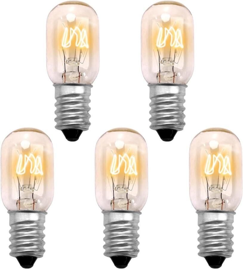 Lexium Store Zoutlamp Warmwit 15W E14 Dimbare Gloeilamp voor Oven en Koelkast Geschikt voor Kleine Apparaten