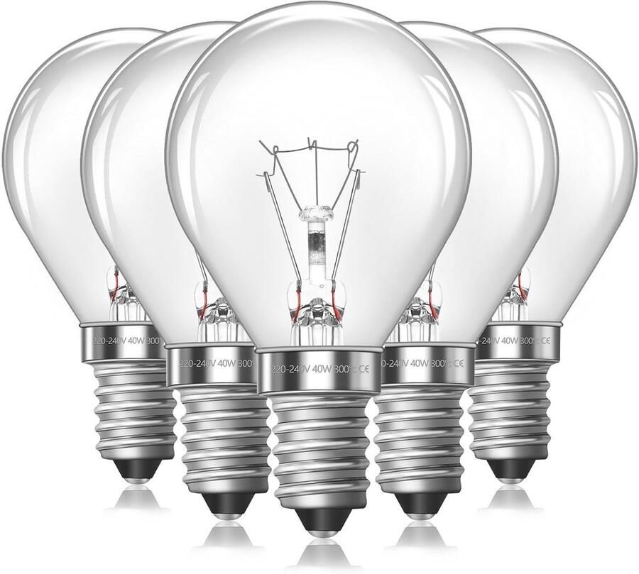 Lexium Store Zoutlamp Wit G45 E14 40 Watt Warm Wit 2700 K Dimbare Oven- en Magnetronlamp Voor Keukenapparaten