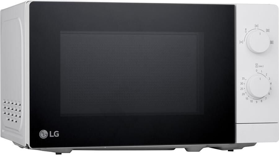 LG MS2082H Magnetron 20L Wit 700W Twee handige draaiknoppen voor eenvoudig gebruik Glazen deur voor gemakkelijk schoonmaken Precieze ontdooiingsfunctie voor snel gebruik