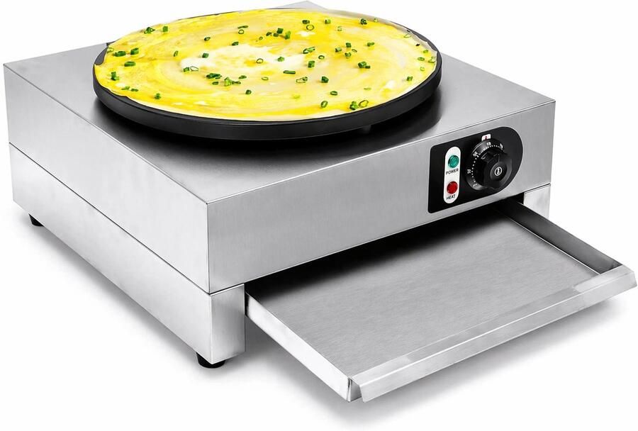 Lifero Elektrische Pannenkoekenmaker Crêpe Maker Pannenkoekenplaat Tafelmodel Incl. Spatel Pancake Maker Pannenkoek