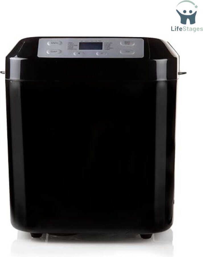 LifeStages Broodbakmachine Met Timer Kunststof Zwart
