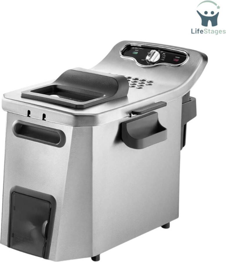 LifeStages Friteuse 3 liter Metaal Zilver