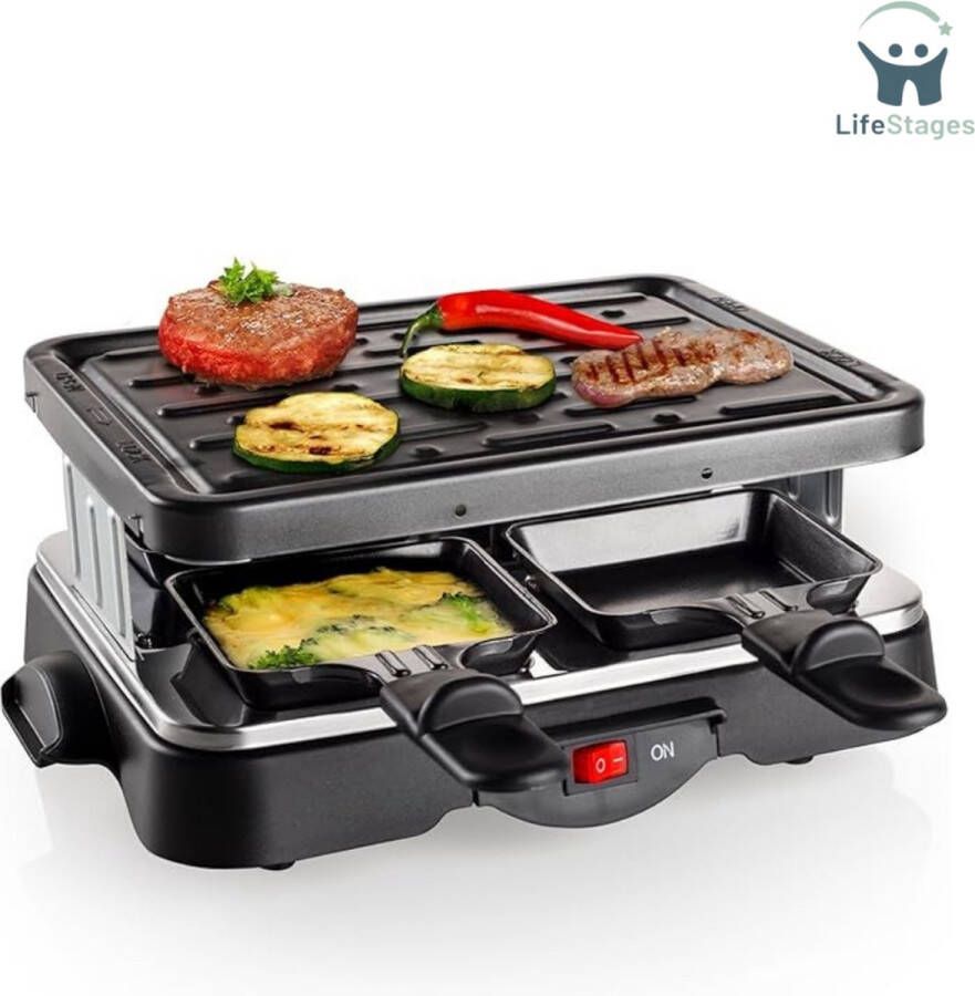 LifeStages Gourmetstel 4 Personen Gourmetstel Voor 4 Personen Met Grillplaat