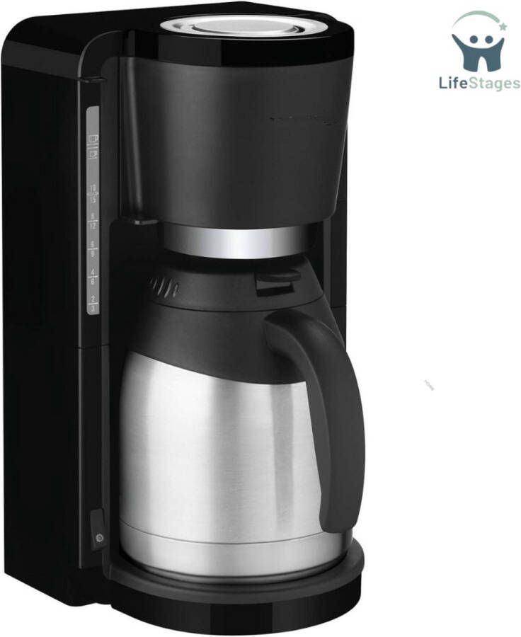 LifeStages Koffiezetapparaat Met Thermoskan CT 3818 Milano Koffiezetapparaat 850 Watt 26 5 x 27 x 38 5 cm Zwart. [Energieklasse B]