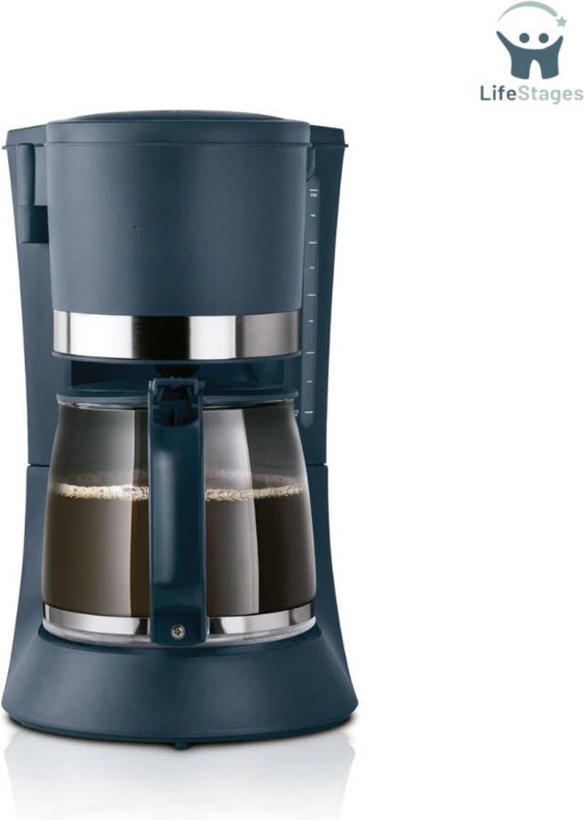 LifeStages Koffiezetapparaat Met Thermoskan Koffiezetapparaat 6 Kopjes 600W Glas Ju Automatische Uitschakeling