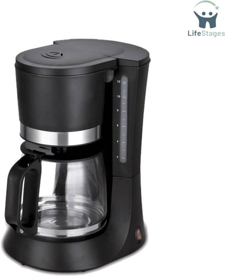 LifeStages Koffiezetapparaat Met Thermoskan Koffiezetapparaat Voor 12 Kopjes Staal 680 W