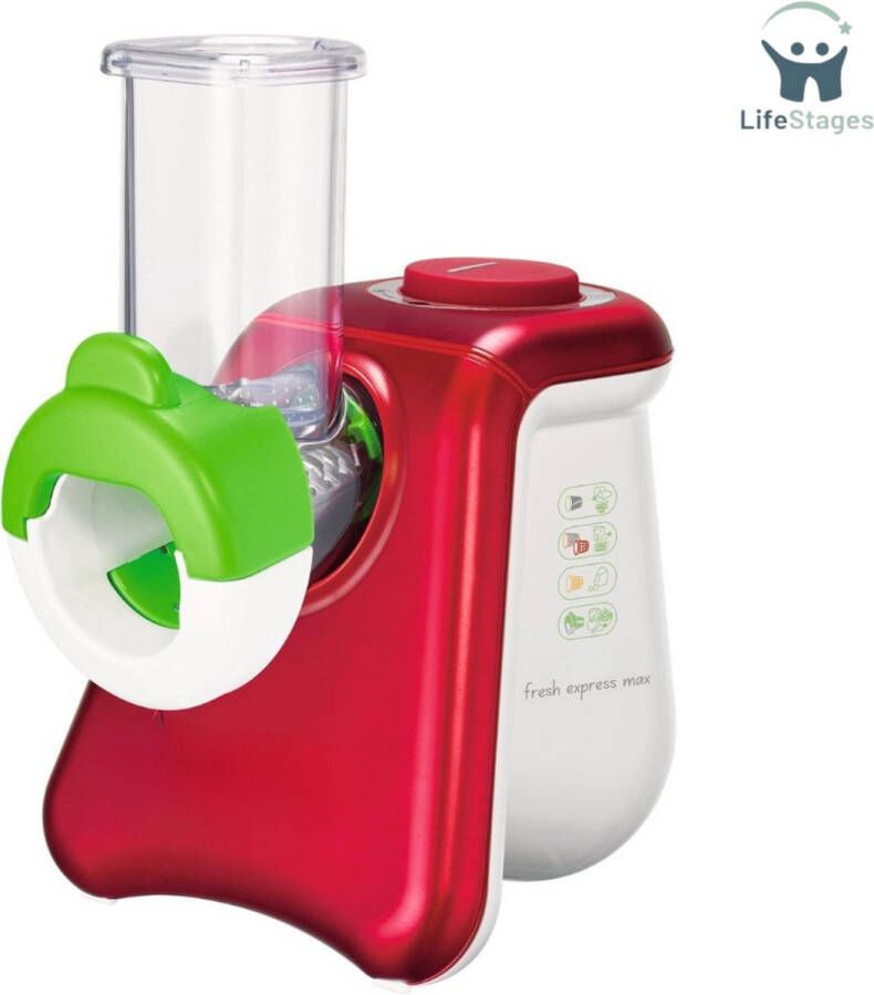 LifeStages LfieStages Hakmolen Rode witte elektrische rasp Rood Wit Kaas AC 260 W