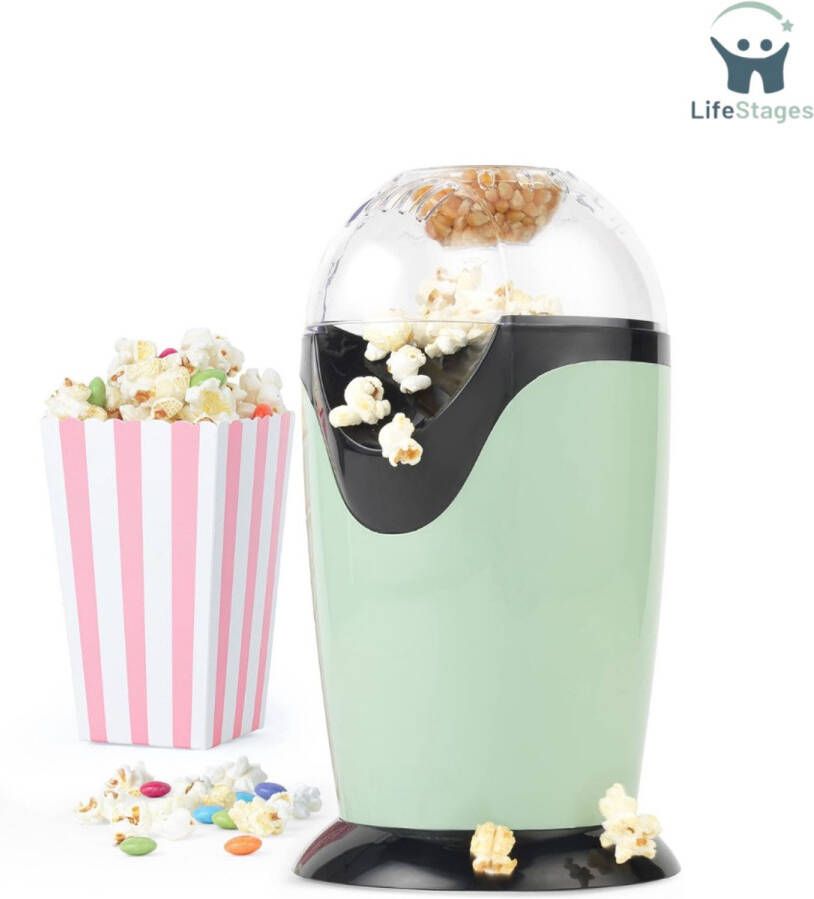 LifeStages Popcorn Machine Elektrische Hete Lucht Popcornmachine Retro Popcornmachine Gezouten En Zoete Popcorn Smakelijke Popcorn 3 Minuten