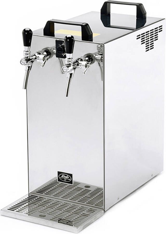 Ich-zapfe Biertap Kontakt 155 K 2-kraans roestvrij staal 160 liter u met membraanpomp Biertap Beertender Thuistap Bierkoeler