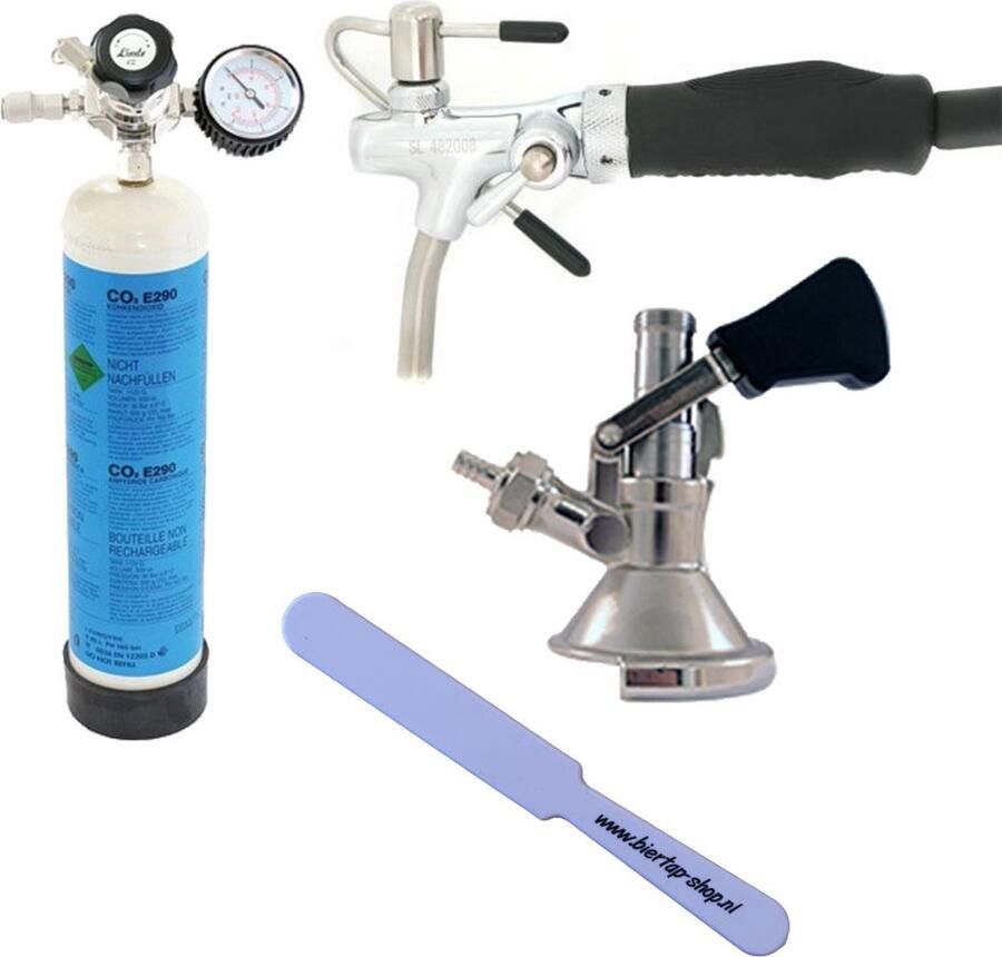 Lindr Biergun compleet met wegwerp CO2 fles-Platteschuif