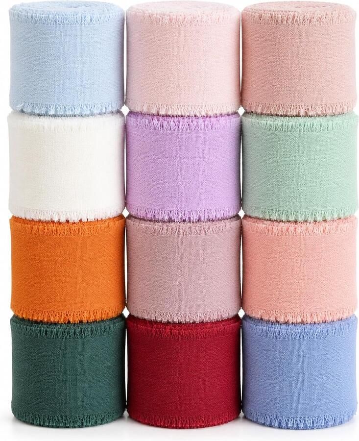 Lint 12 kleuren 2 5 cm x 33 6 m Geschenkband