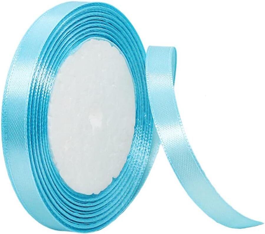 Lint 22 meter 10 mm breed lichtblauw