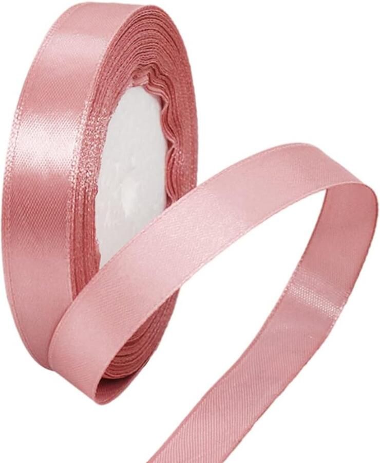 Lint 22 meter 15 mm breed roze