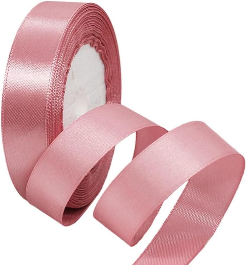 Lint 22 meter 20 mm breed roze