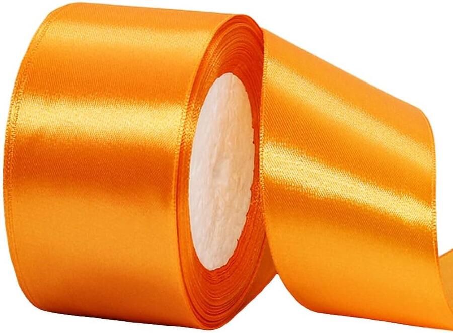 Lint 22 meter oranje 50 mm breed