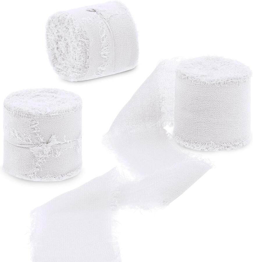 Lint 3 rollen 4 cm x 15 m wit