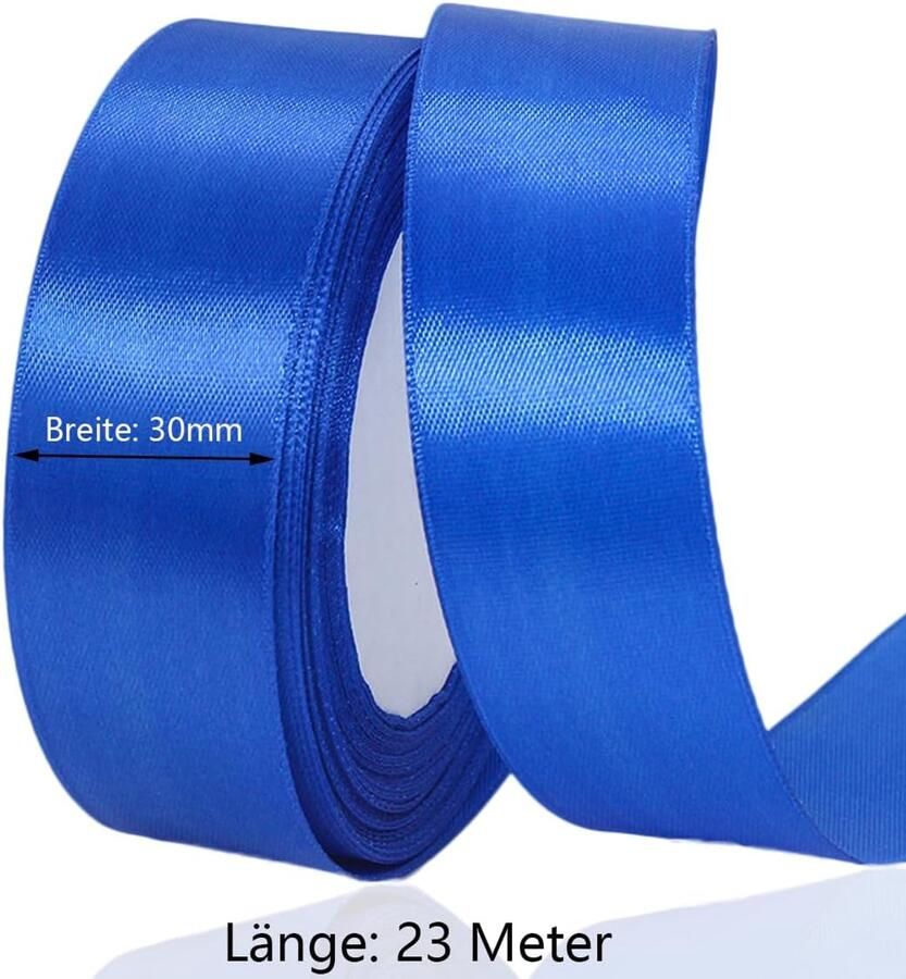 Lint 30 mm breed blauw