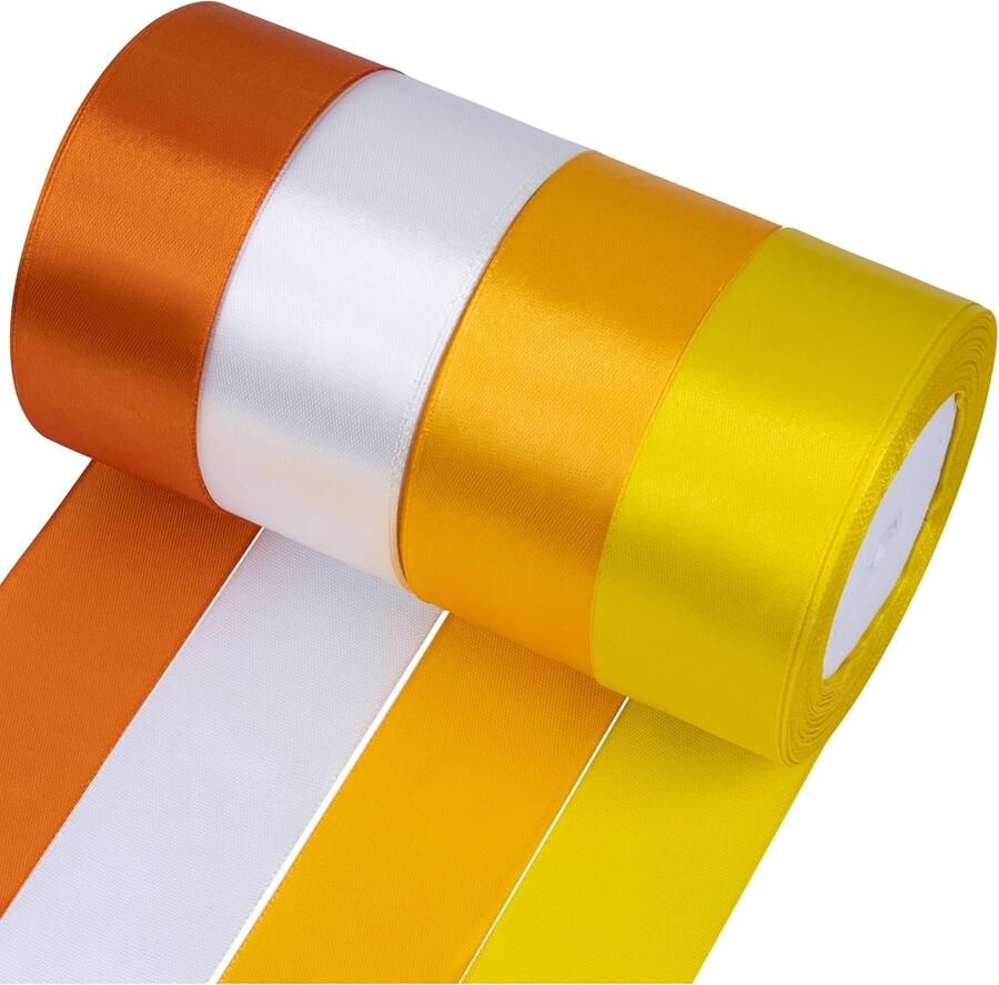 Lint 40 mm x 22 m oranje wit