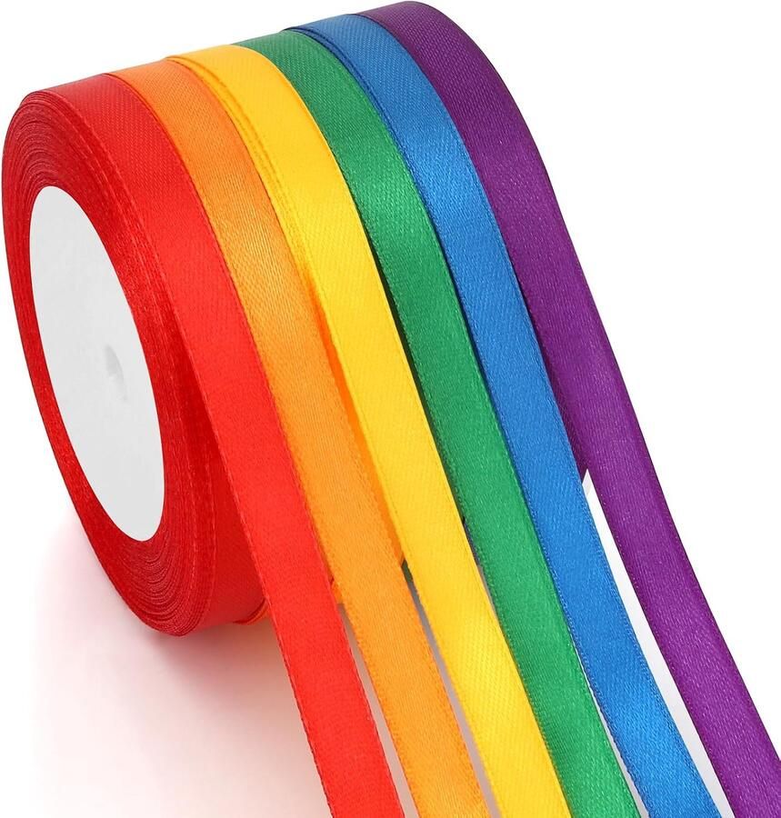 Lint 6 kleuren 10 mm x 23 m