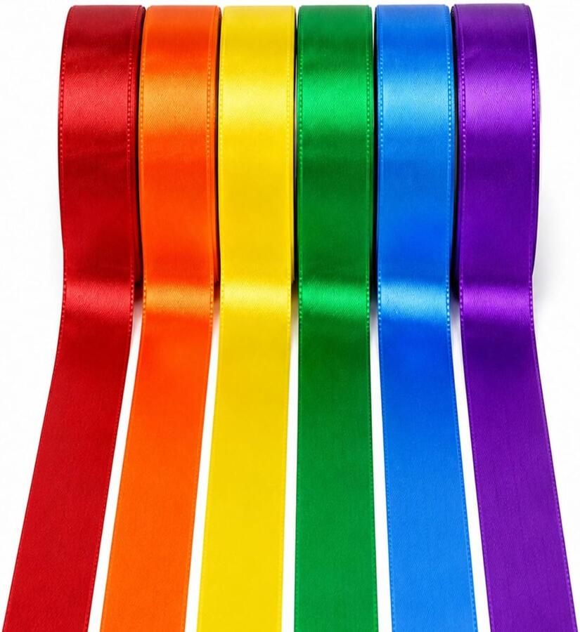 Lint 6 kleuren 2.5 cm x 22 m