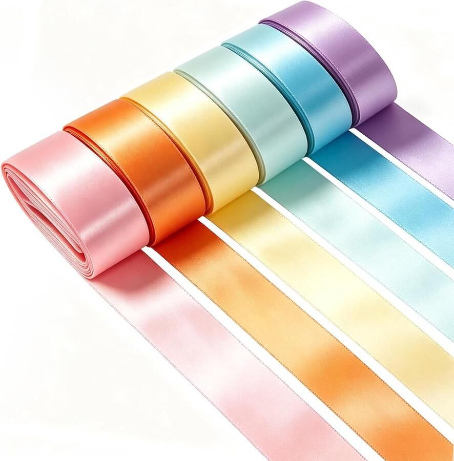 Lint 6 kleuren 25 mm x 10 m