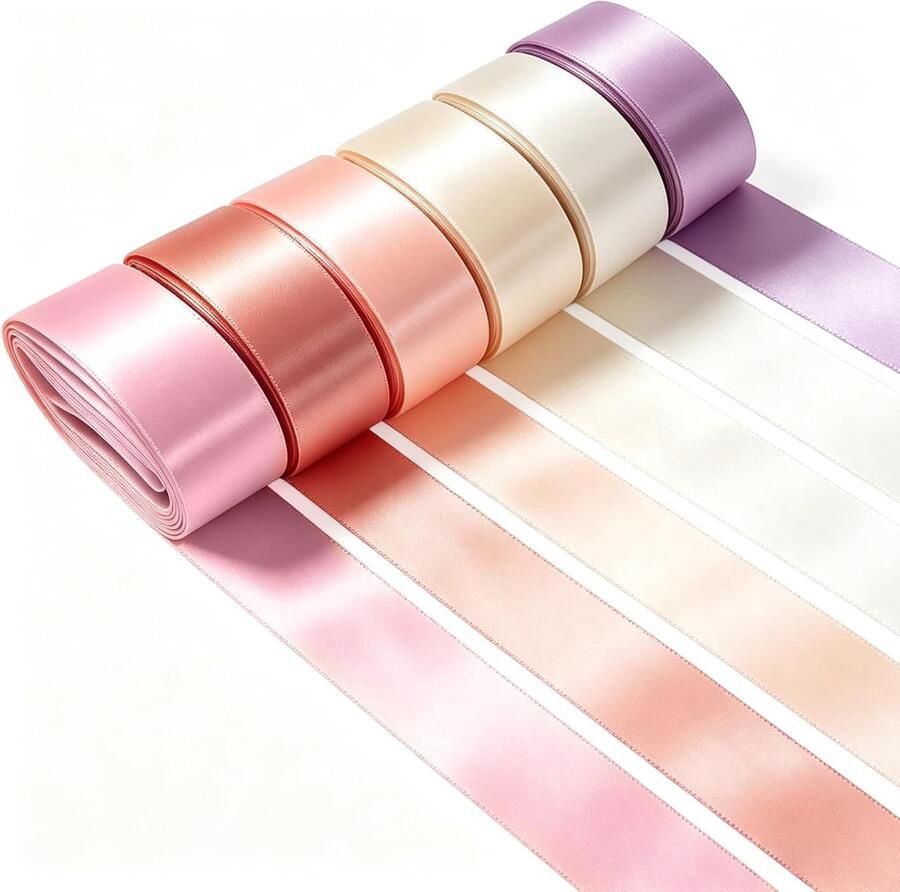 Lint 6 kleuren 25 mm x 10 m