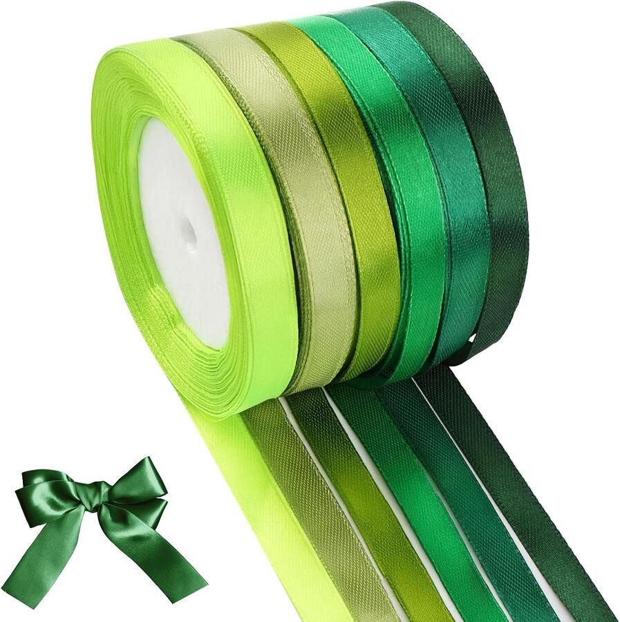 Lint 6 stuks 22 meter x 10 mm groen