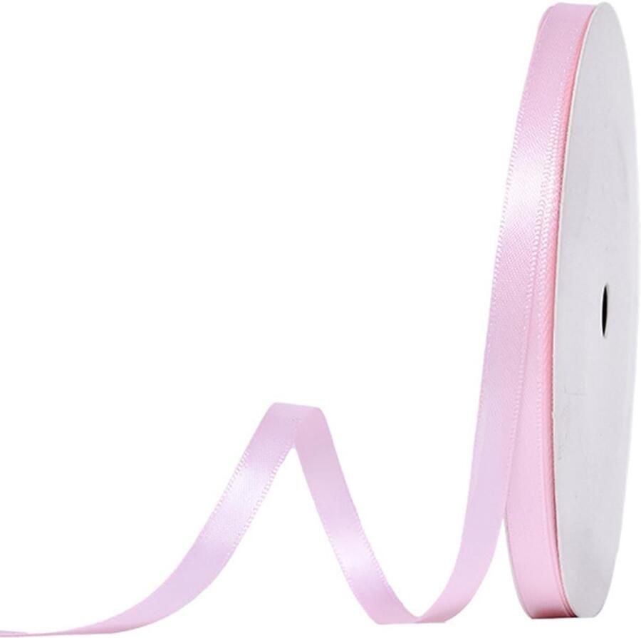 Lint 91 meter 6 mm breed dubbelzijdig roze
