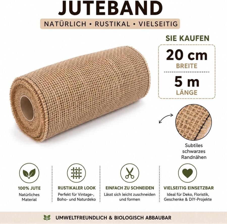 Lint voor cadeaus en decoratie 20 cm breed 5 meter 180 g m2