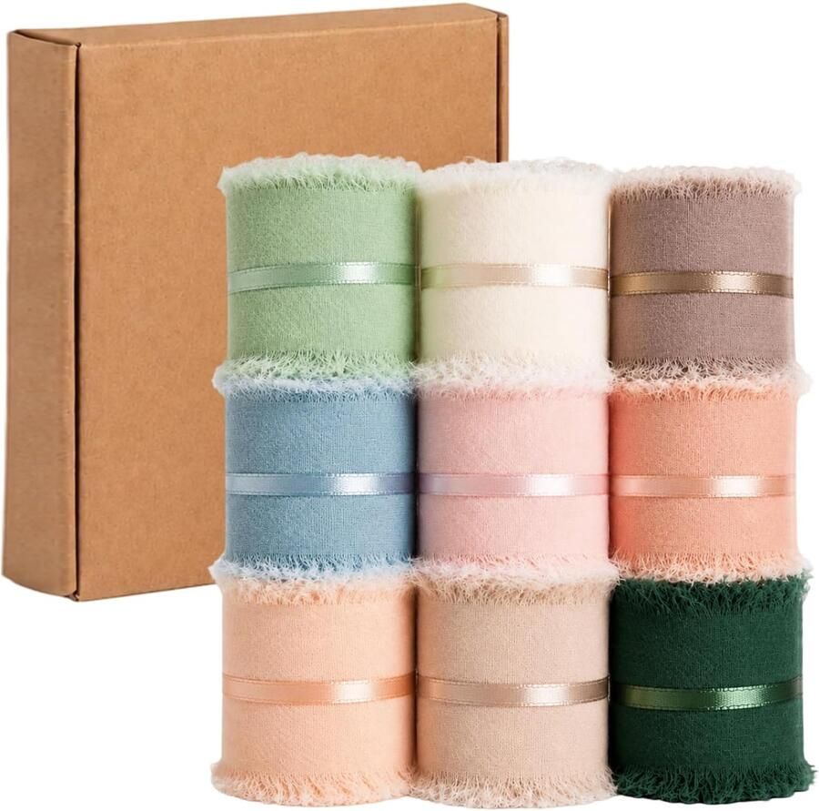 Lintjes 9 kleuren 4 cm x 5 m