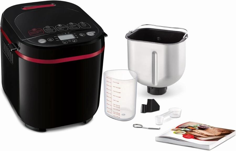 Lìon Broodbakmachine 1kg Broodbakmachine met 17 Programma's Zwart 29cm x 31cm x 29cm