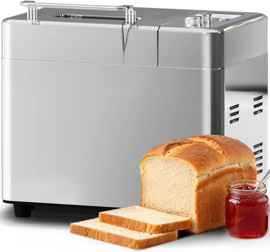 Lìon Broodbakmachine Glutenvrij Automatische Broodbakmachine Zilver 35cm x 27cm x 33cm