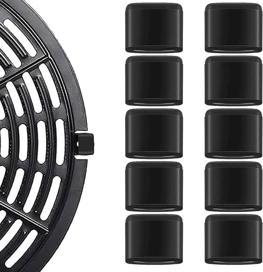 LISM 10 stuks hittebestendige siliconenrubberen airfryer met rubberen pad voor levensmiddelen geschikt voor Ninja AF101 AF161 AF150AMZ Airfryer