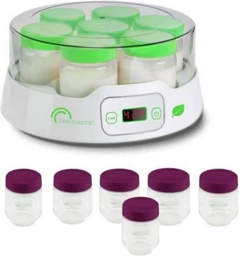 Little Balance 8487 Yoghurtmaker Inclusief 13 potjes timer LCD display vaatwasbestendig