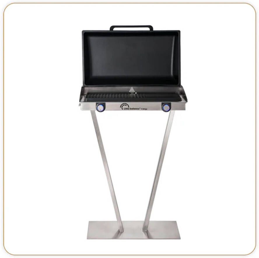 Little Balance 8663 Plancha grillplaat 2500 Watt 2 zone V-design RVS
