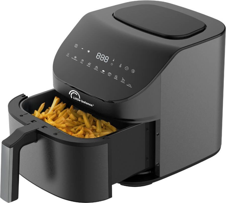 Little Balance 8704 Airfryer XXL mand inhoud 7 liter 1300 gram frites -10 programma's PFAS vrij - Foto 3